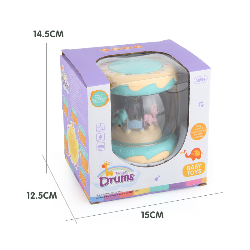Los nuevos niños eléctrico aplaudiendo tambor carrusel aplaudiendo tambor con música ligera bebé juguetes de educación temprana image 6