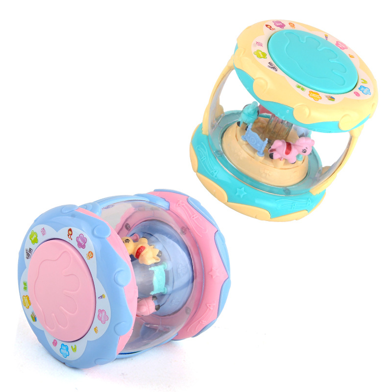 Los nuevos niños eléctrico aplaudiendo tambor carrusel aplaudiendo tambor con música ligera bebé juguetes de educación temprana image 3