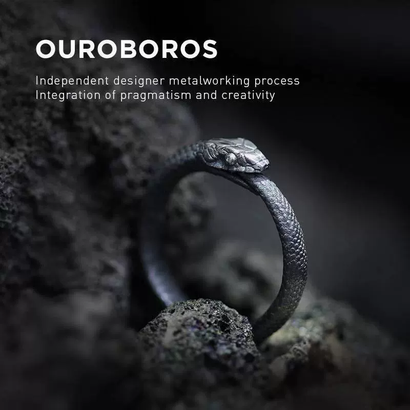 Adjustable Snake Ring, Thai-Style Silver & Copper, Personalized Open Band, Index Finger