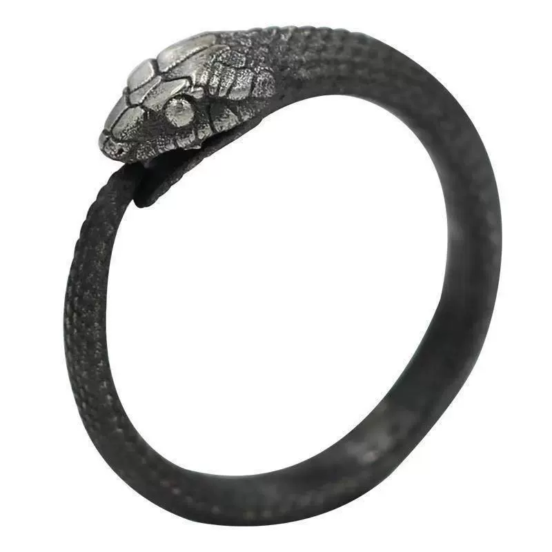 Adjustable Snake Ring, Thai-Style Silver & Copper, Personalized Open Band, Index Finger