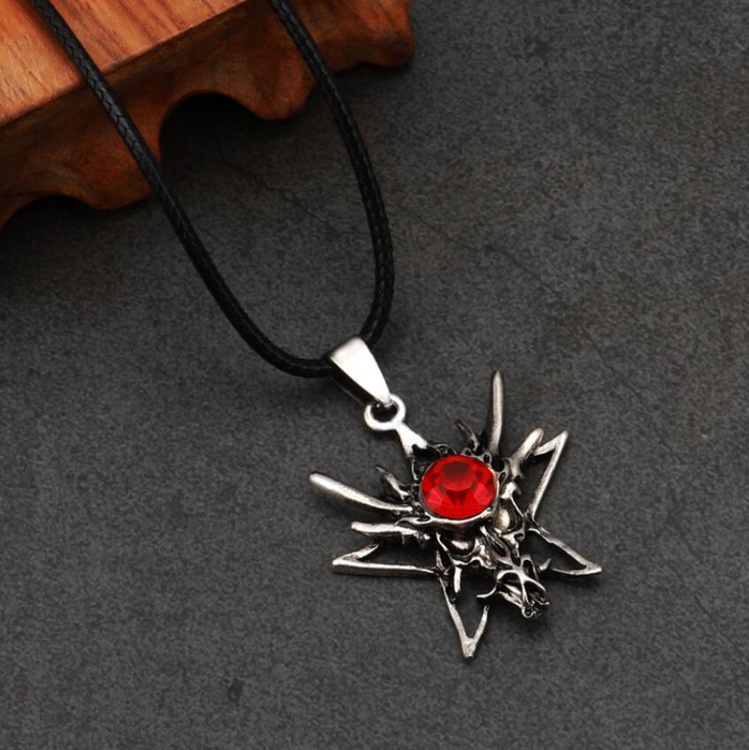 Classic Dragon Head Pendant Vampire Diary Sacred Heart Cross Trendy Men's Crystal Necklace_voghion.com