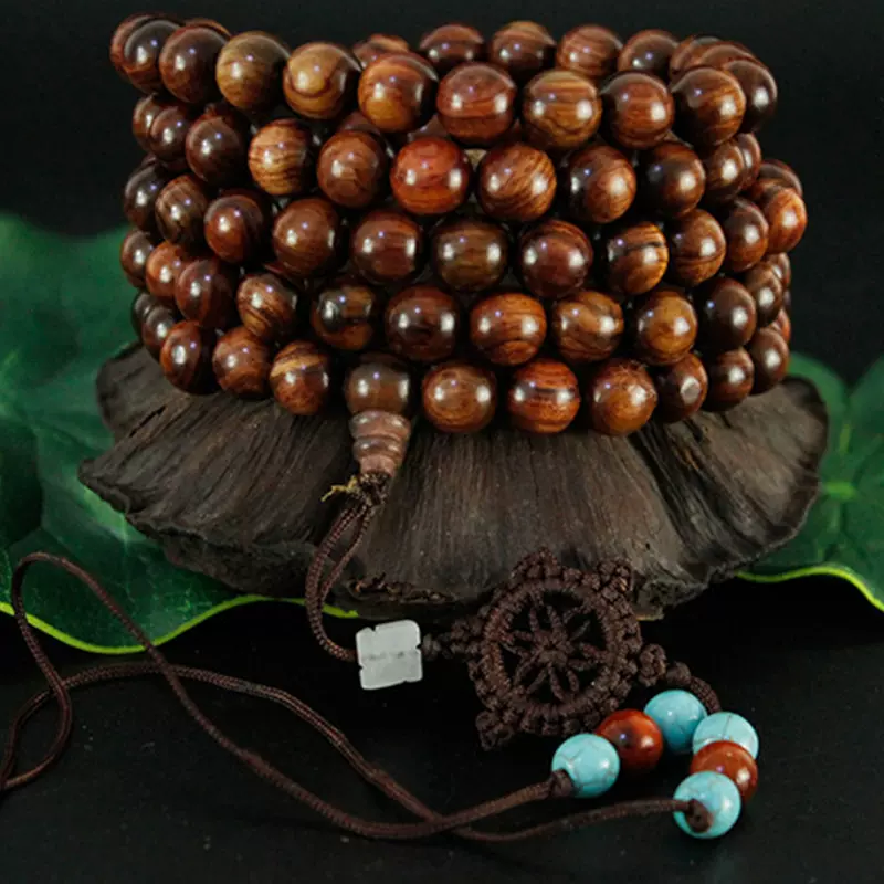 厂家大批发 紫檀柳花梨108颗佛珠手串手链男女佛珠酷似花梨念珠