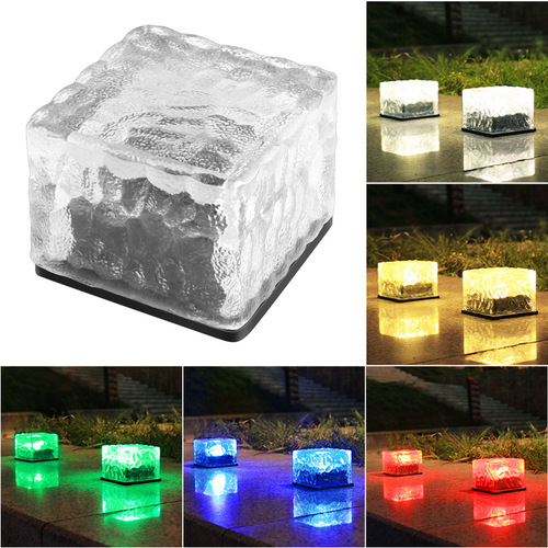 Solar floor tile lights outdoor courtyard ground landscape waterproof corridor garden layout decorative lawn small underground lights