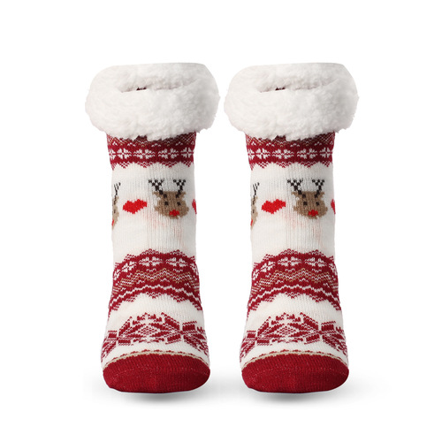 Cross-border autumn and winter new Christmas socks home slippers socks dispensing anti-slip floor socks Amazon cartoon sleep socks