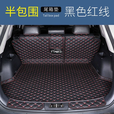 Trunk Mat, Full-Coverage Trunk Mat Waterproof - half-surroundfilm-back-panel-black-with-red-lines-please-note-the-model-year-when-placing-an-order