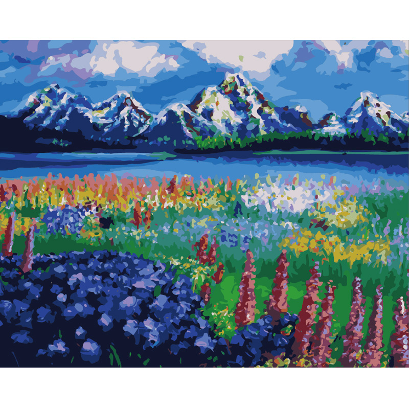 Cross-Border Dropshipping DIY Digital Oil Painting Landscape Series Global Shopify Eby Amazon Wis