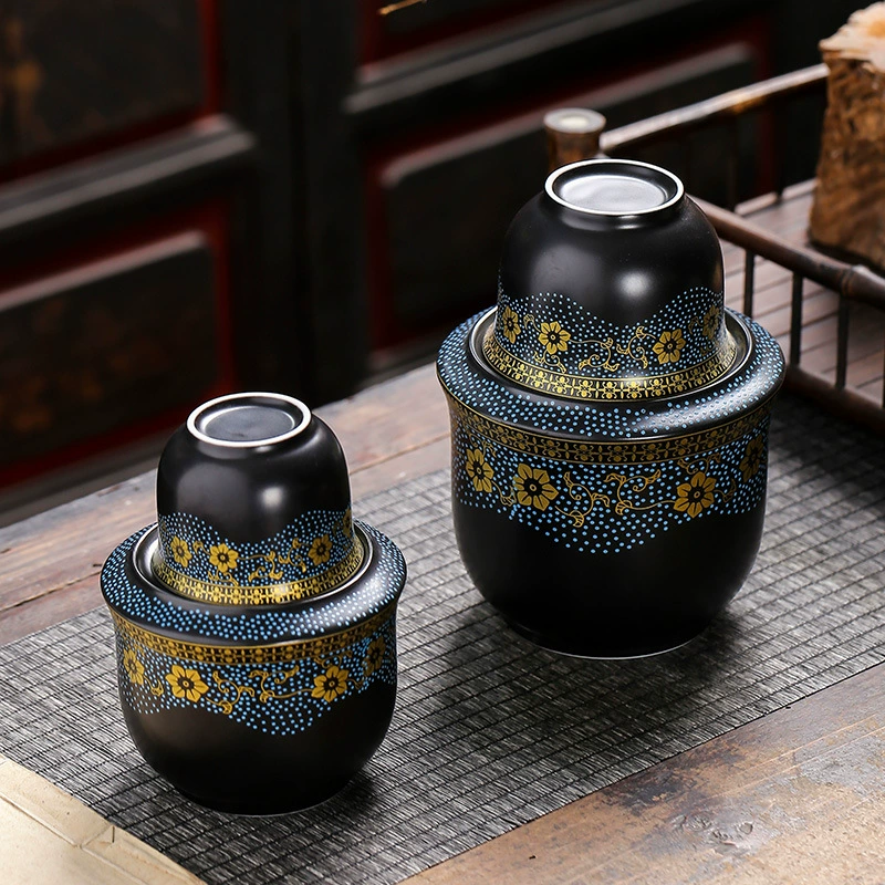 Набор для подогрева вина из керамики для ликеров и рисового вина, включая подогреватель и чашки для сакэ с логотипом.