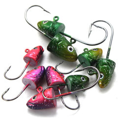 3.5g/5g/7g/10g Original Color Fish Head Style Hook Blood Channel Hook Soft Bait Soft Worm Hook Single Pack