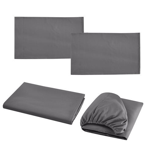 Cross-border home textiles Amazon ebay85g brushed bed sheet, fitted sheet clip, foreign trade four-piece set bed sheet pillowcase