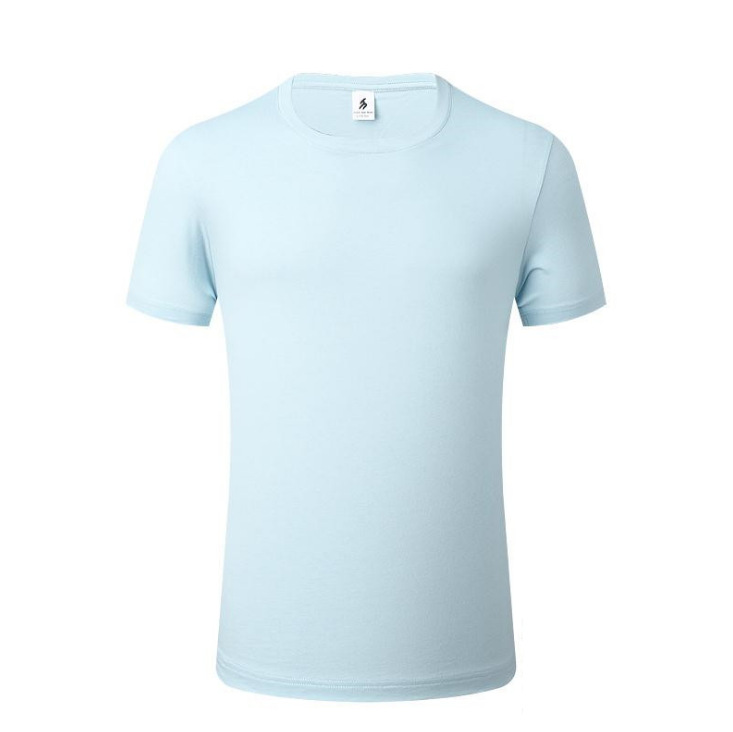 Sino-alemán BYB0001 camiseta de los hombres de verano de color sólido de algodón suelto de manga corta ropa de trabajo de publicidad camisa impresa personalizada LOGO