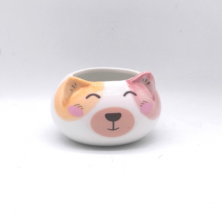 (Pequeño al por mayor) de dibujos animados animal lindo cerámica suculenta maceta artesanía decoración Moda Verde planta pequeña olla