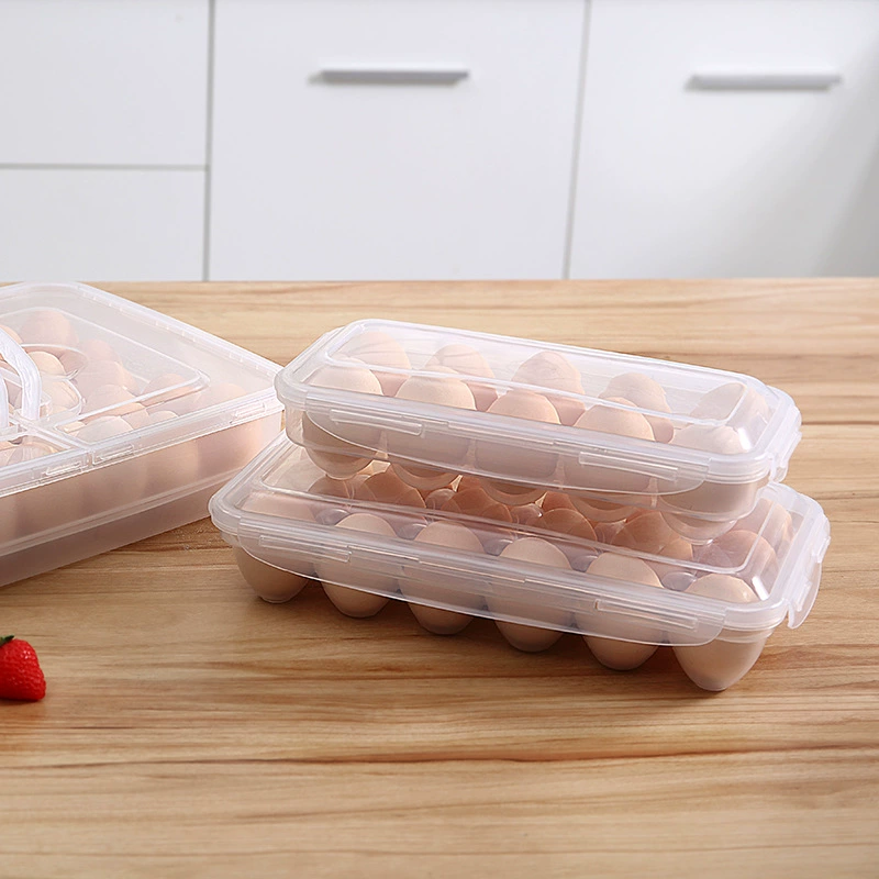 Egg storage box — transparent refrigerator egg box, multi‑layer, 10/18/34 cells, handheld 34‑cell option