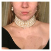 Short multilayer choker from pearl, necklace, chain, set, decorations, European style, wholesale