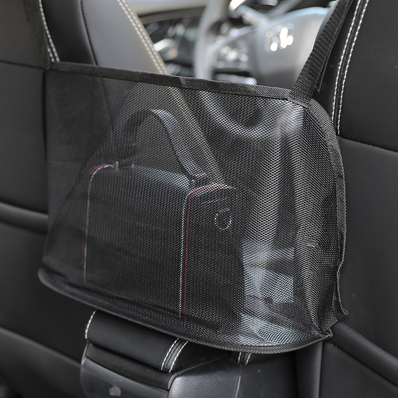 Asiento de coche red de almacenamiento bolsillo coche multifuncional bolsa de almacenamiento de bolsillo bolsa colgante suministros de coche rombo