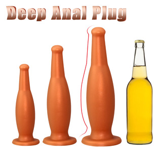 Explosive gold oversized posterior anal plug small large SM liquid silicone soft anal plug vodka