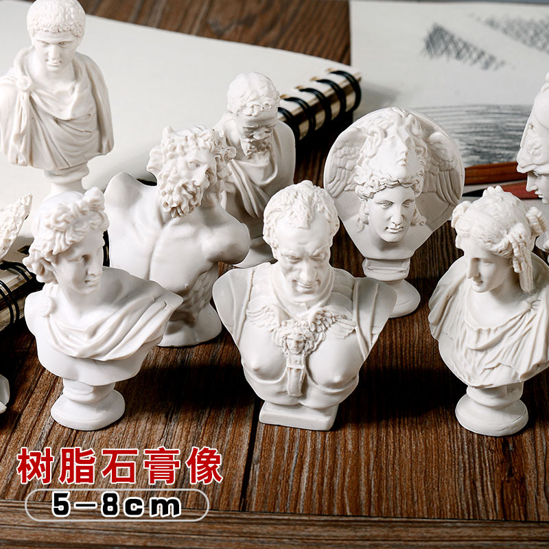Resin crafts decoration art decoration sketch mini plaster statue Three-dimensional plaster statue Christmas gift