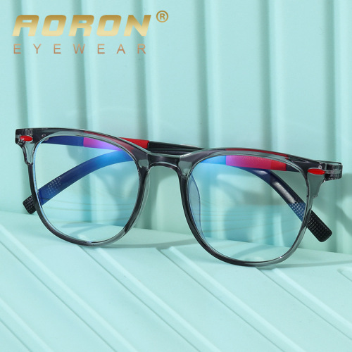New fashionable children's anti-blue light glasses men's and women's flat glasses TR goggles color soft frames TR1001