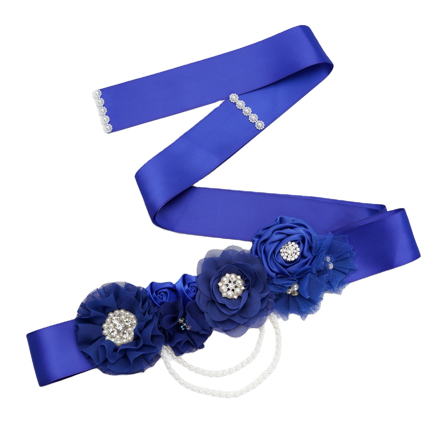 Baby shower Pregnant Women's Dress Belt Party Rose Flower Pearl Mori Bridal Wedding Dress Waist Seal XW301