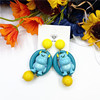 Cute monster, asymmetrical earrings, new collection, big eyes, silver 925 sample