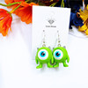 Cute monster, asymmetrical earrings, new collection, big eyes, silver 925 sample