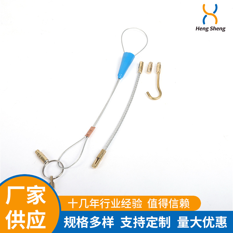 [Cualquier longitud] electricista Extractor de alambre de fibra de vidrio azul se puede conectar la línea de pared de tubería de roscado transparente se puede conectar image 2