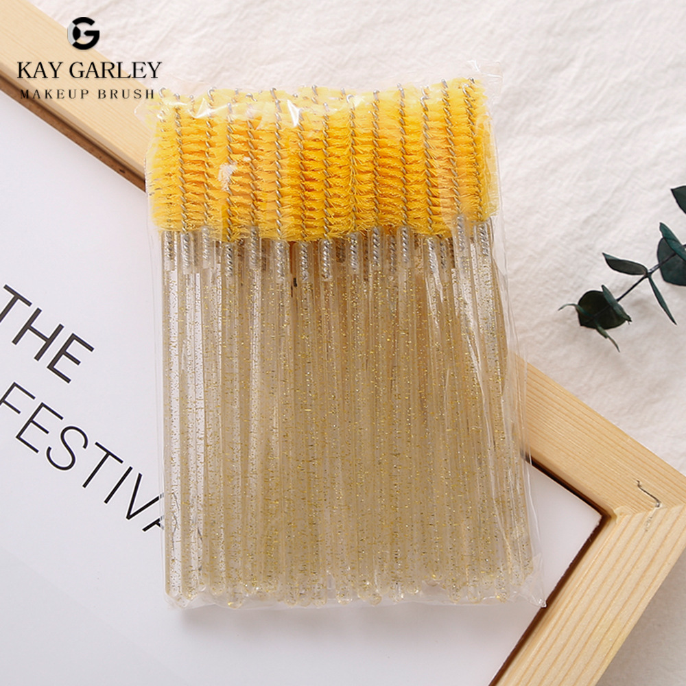 Cepillo desechable para pestañas y cejas – varilla de cristal, portátil y colorida