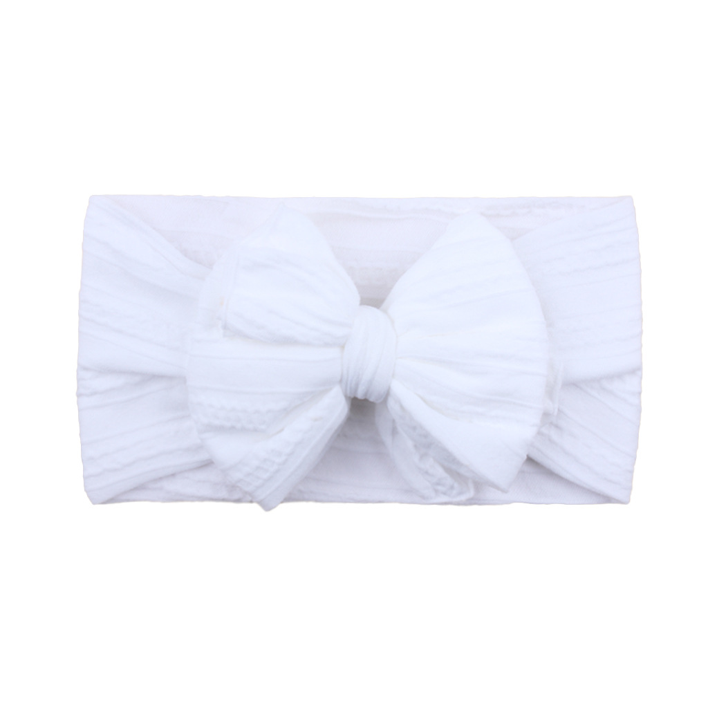 Banda de pelo suave bebé creativo europeo y americano banda de pelo suave accesorios para el cabello Jacquard de nylon suave