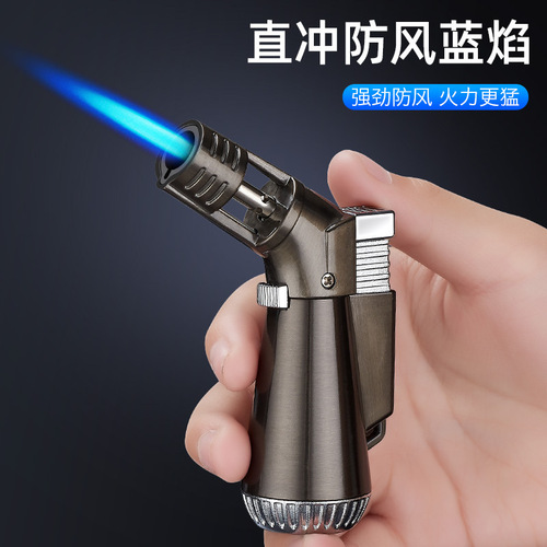 Direct windproof high temperature flame gun lighter gas metal small welding gun spray gun aromatherapy moxa stick igniter portable