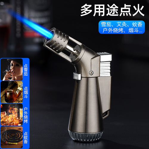Direct windproof high temperature flame gun lighter gas metal small welding gun spray gun aromatherapy moxa stick igniter portable