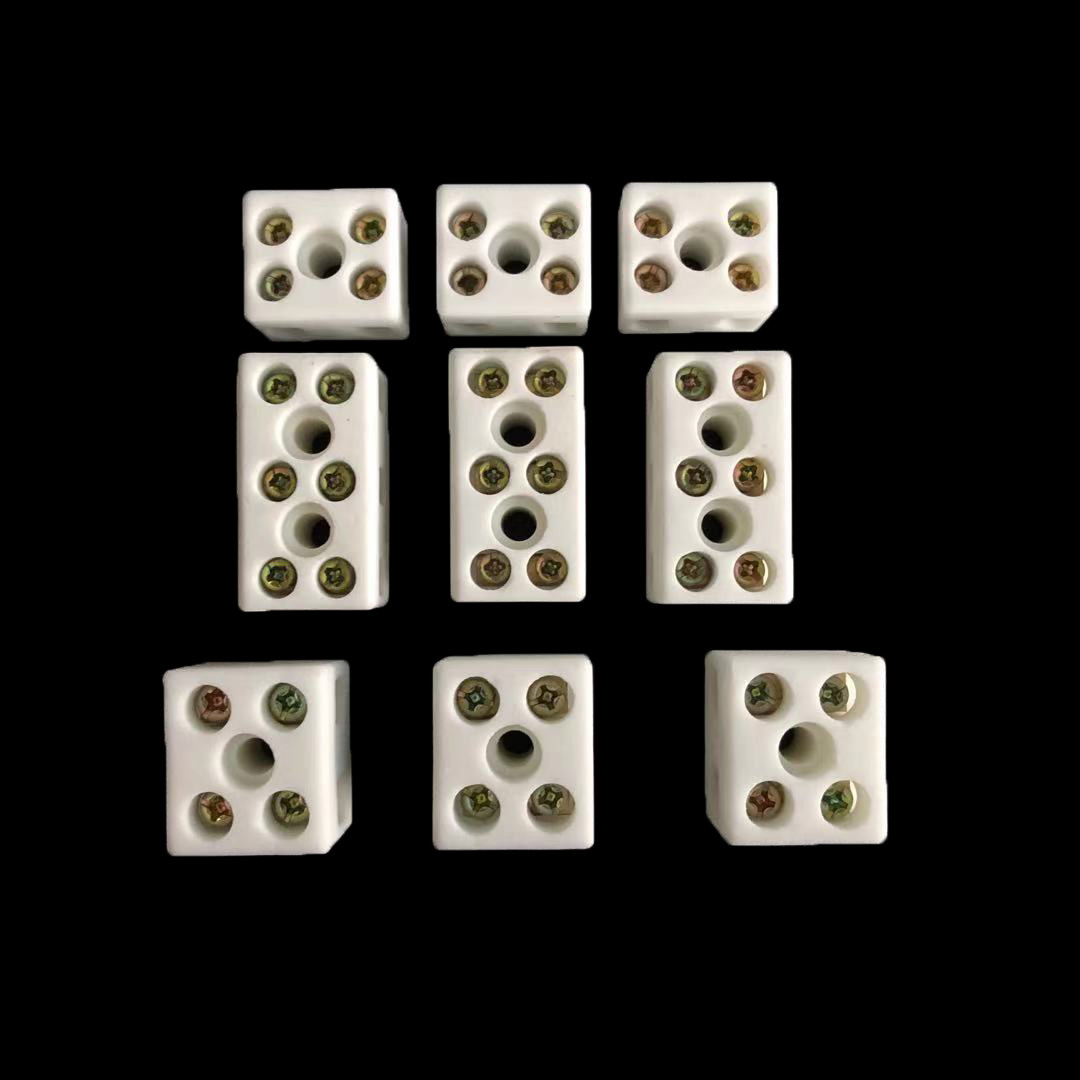 厂家直销高频瓷瓷接头 五孔八孔两路三路陶瓷接线端子