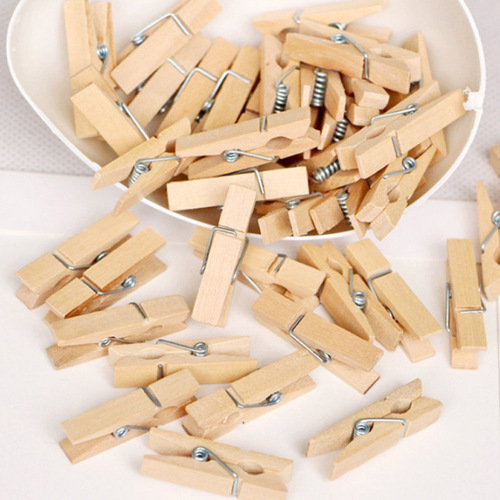Wooden clip wooden cartoon clip diy clip small wooden clip photo clip original color clip 3.5x0.7 galvanized