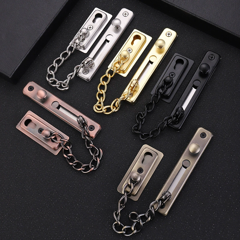 Цепь от кражи из нержавеющей стали для гостиничной бытовой сети без перфорации, прочный стильный утолщенный дверной болт без перфорации, защита от кражи