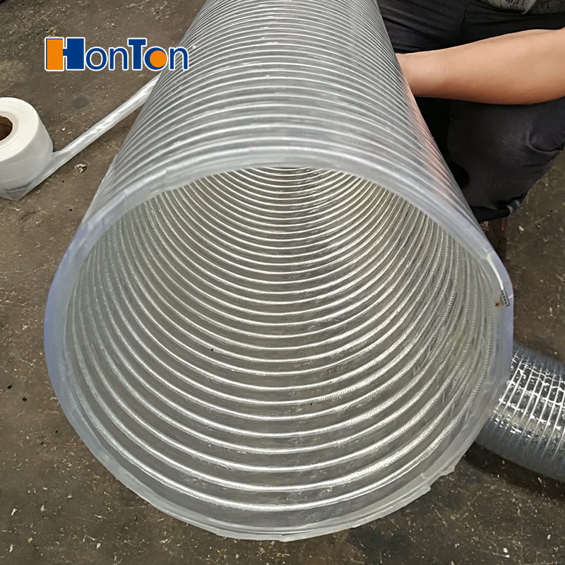 潍坊厂家批发防冻耐油耐酸碱工业用大尺寸pvc排污抽排水钢丝软管