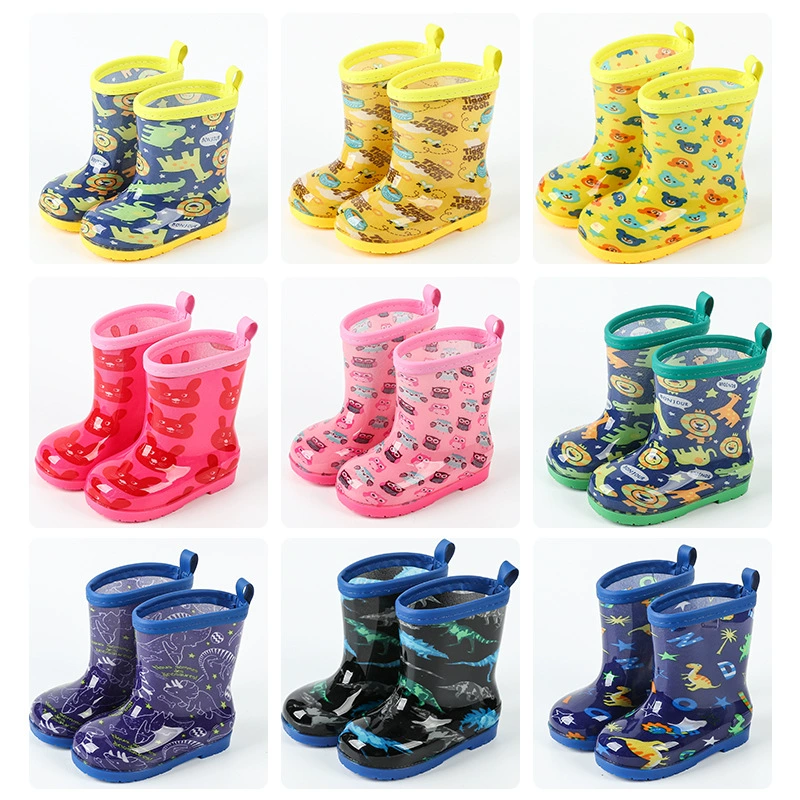 Звездные погони за мультяшными животными маленькие цветочные ткани детские резиновые сапоги Водная обувь дети мужчины и женщины детская резиновая обувь экспорт