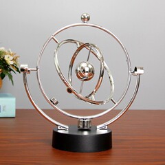 USB Battery Dual-Use Large Celestial Perpetual Motion Instrument Office Desk Decorative Ornament Gift for Men's Birthday