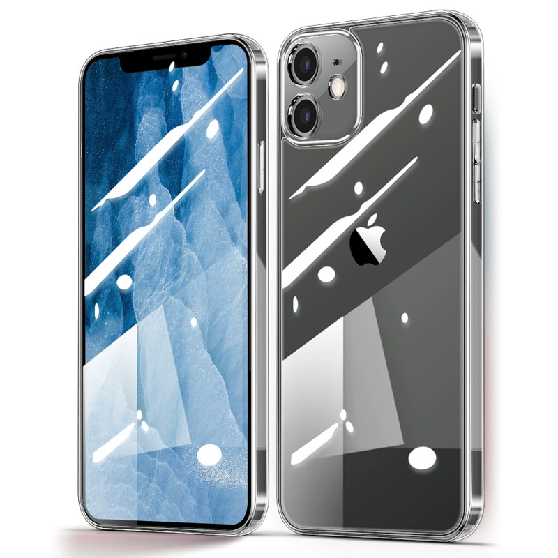 Защитный чехол для телефона (Apple) совместимый с iPhone, матовый стеклянный стиль, ударопрочный, прозрачный/серый/зеленый