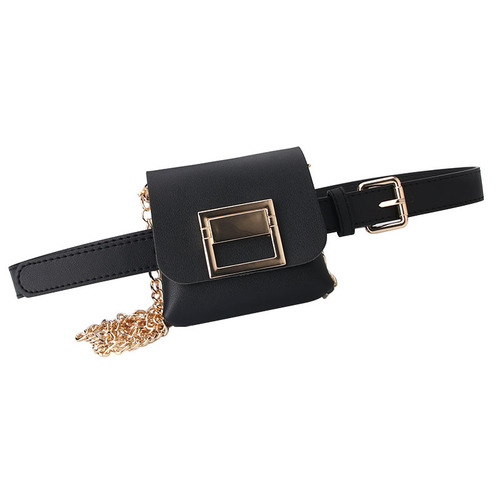 Fashionable Women's Belt Gold Chain Small Bag Shoulder Bag Detachable All Seasons Decorative Belt Bag
