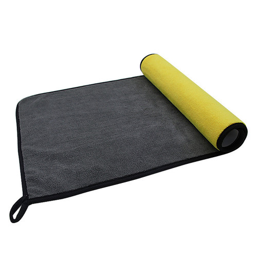 Car wash towel Thickened water-absorbent double-sided coral velvet car towel Two-color high-density home car dual-purpose cleaning car wash towel