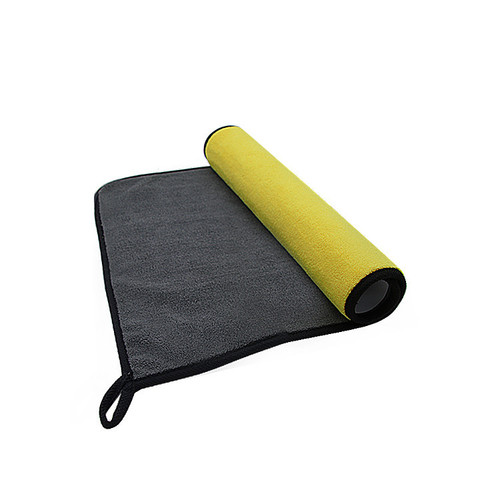 Car wash towel Thickened water-absorbent double-sided coral velvet car towel Two-color high-density home car dual-purpose cleaning car wash towel