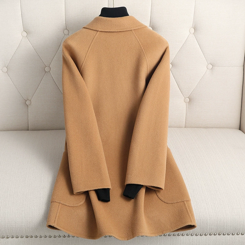 Double-sided short cashmere, woolen woolen coat, jacket, Korean style, for teenagers, direct factory sales