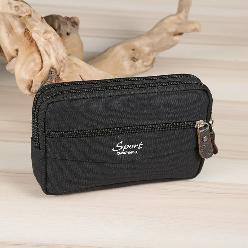 Double-layer square belt bag, handheld wallet, increased thickness, wholesale