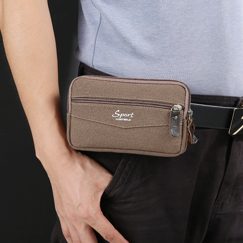 Double-layer square belt bag, handheld wallet, increased thickness, wholesale