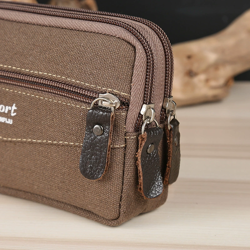 Double-layer square belt bag, handheld wallet, increased thickness, wholesale