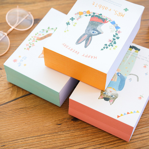 One-day cute note book thick removable sticky note creative memo message non-sticky note paper