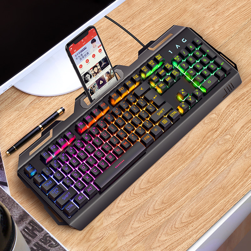 Silver carving V2 mechanical touch game keyboard desktop computer notebook wired luminous e-sports factory cross-border wish Silver carving V2 mechanical touch game keyboard desktop computer notebook wired luminous e-sports factory cross-border wish