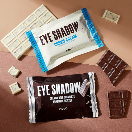 NOVO Chocolate Silky Eyeshadow Palette Beginners easy to apply color without flying pink Internet celebrity taro milk six-color eyeshadow