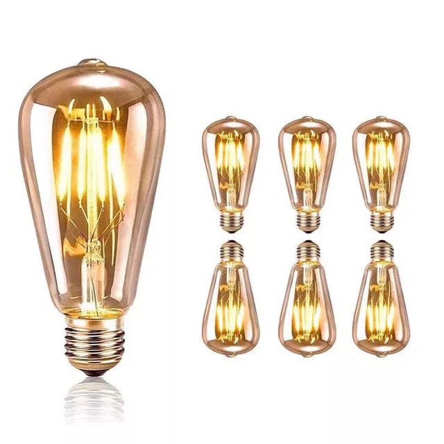 ST64 filament bulb Brown 4W vintage tungsten filament bulb nipple bulb e27 bulb st64 tungsten filament lamp led bulb