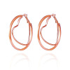 Hula hoop, universal earrings heart-shaped, European style, simple and elegant design, Korean style