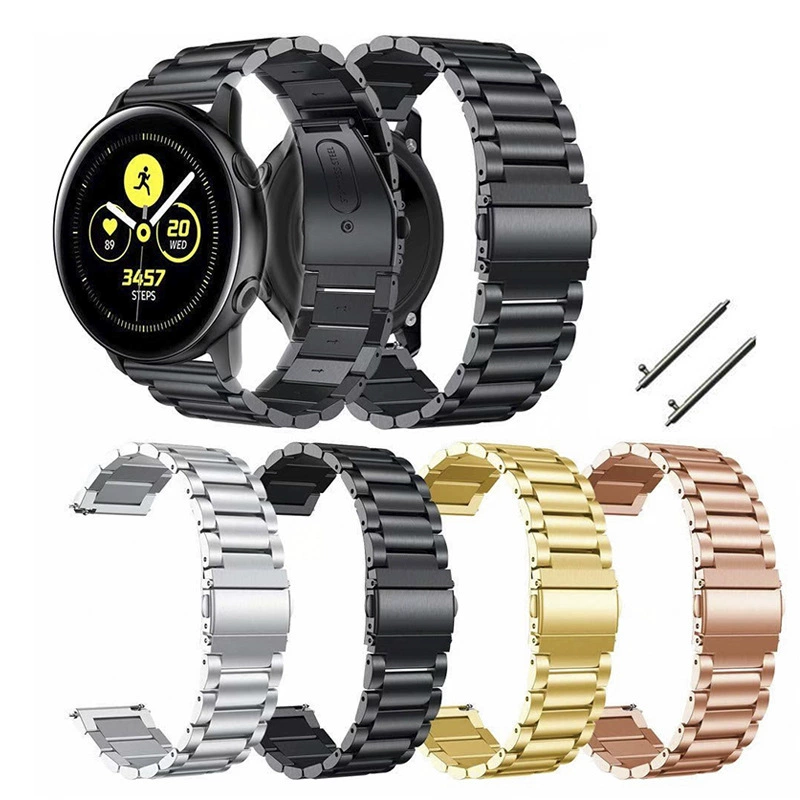 Samsung Gear S3S4 ремешок для часов Galaxy Watch Active2 три шарика стальная полоса 20/22 мм