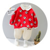Sleeves suitable for men and women, autumn children's set, internet celebrity, long sleeve, western style, 0-4 years